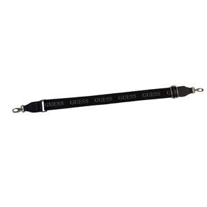 GUESS Black Logo Removable Bag Strap Adjustable Silver Hardware